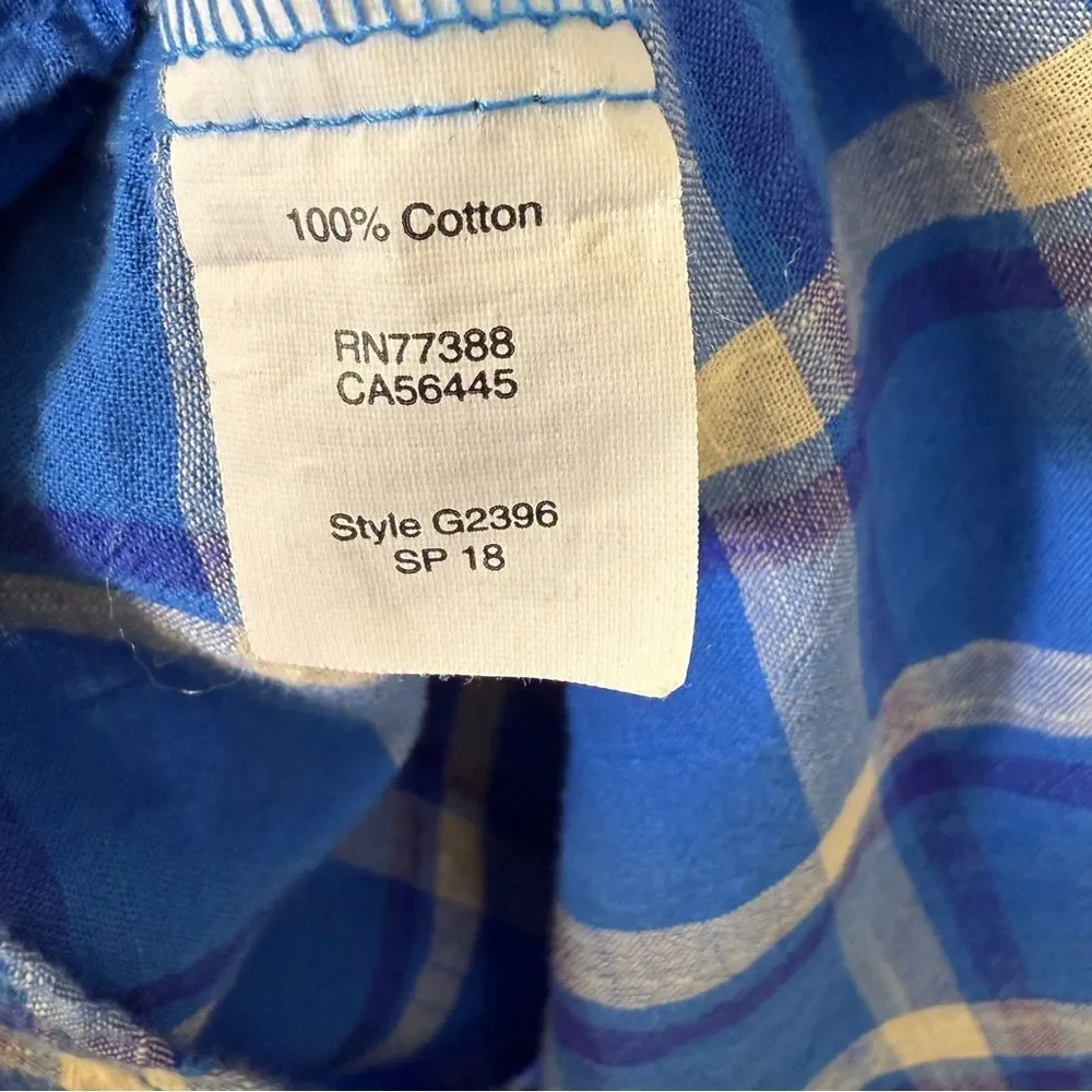 J.Crew Blue Plaid Pullover Shirt Size Small